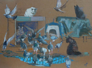 Cats & Pigeons by Mark Pearson Artist