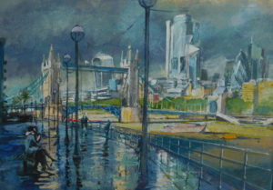 Lovers Tower Bridge by Mark Pearson Artist